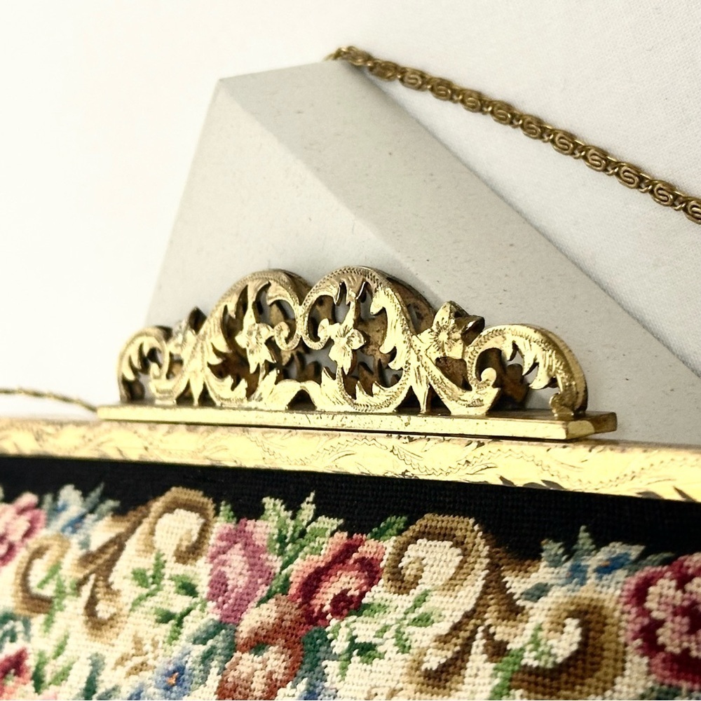 JB & Co Vienna Handwork Vintage Petit-Point Tapestry Mini Bag - Picture 13 of 16